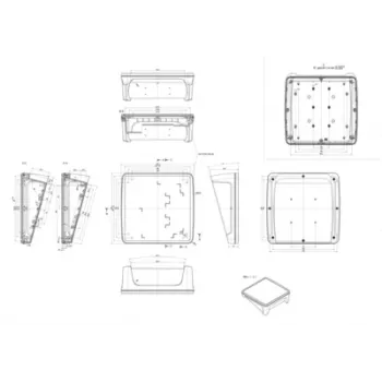 Bopla BoPad BOP 2222 P-9005-SET ekrano korpusas 203 x 220 x 83,7 mm ABS juodas RAL 9005 35122575.HMT1