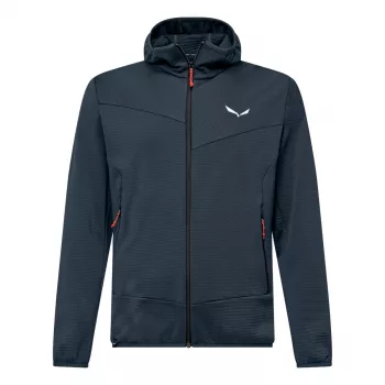 Salewa Puez Altavia PL vyriška fleecinė striukė su gobtuvu, mėlyna (Blueberry), M dydis