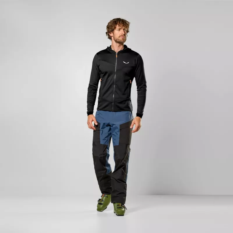 Salewa Sella Crevasse HD vyriška striukė su gobtuvu iš fliso - Black Out - L