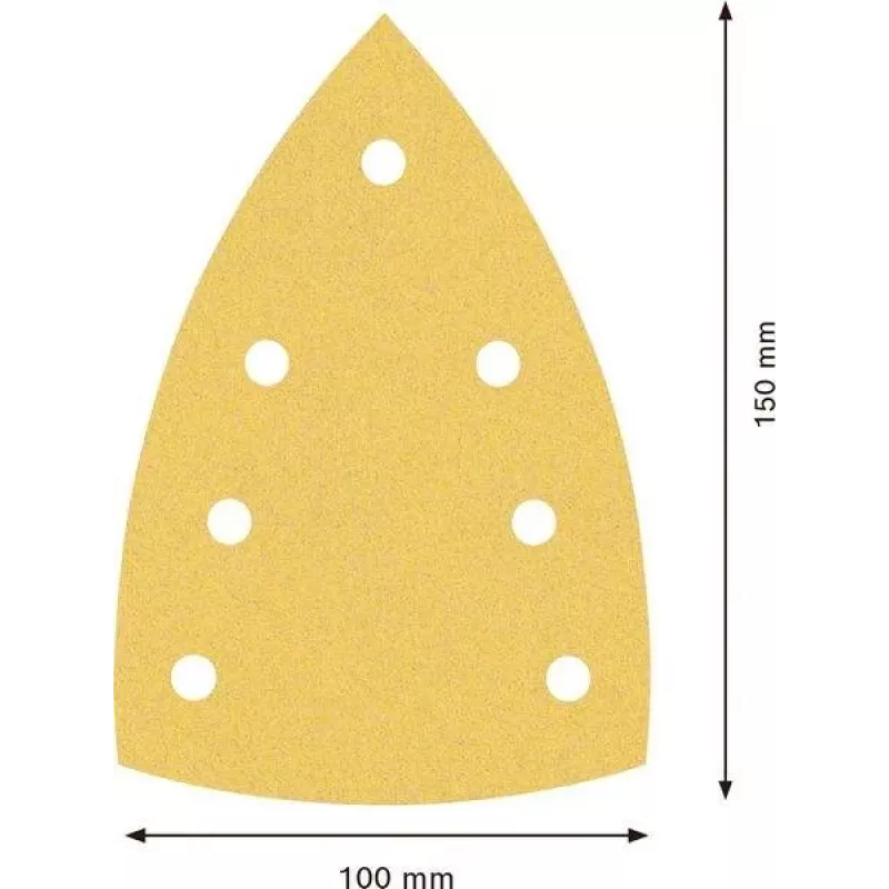 Bosch Accessories 2608901643 šlifavimo lapeliai multi-šlifuokliui, grūdėtumas 120, 150 x 100 mm, 50 vnt. paketas