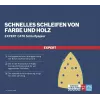 Bosch Accessories 2608901643 šlifavimo lapeliai multi-šlifuokliui, grūdėtumas 120, 150 x 100 mm, 50 vnt. paketas