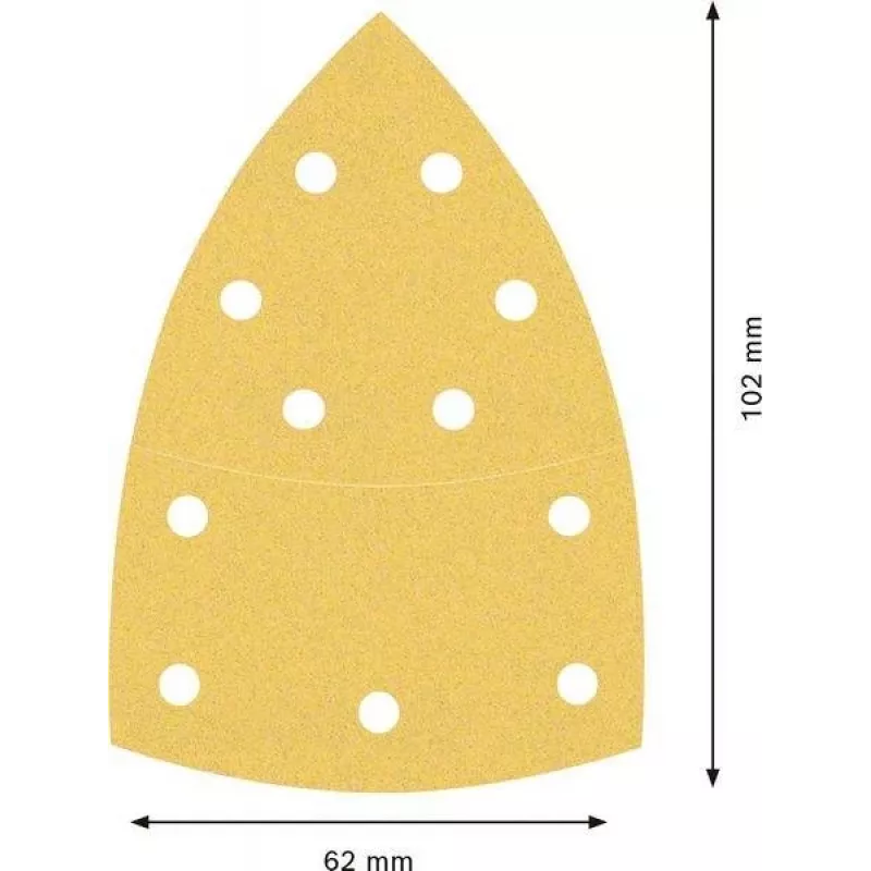 Bosch 2608901649 šlifavimo lapeliai daugiafunkciam šlifuokliui, 120 grūdėtumo, 93 x 102 mm, 50 vnt.