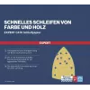 Bosch Accessories 2608901653 šlifavimo lapeliai daugiafunkciam šlifuokliui, grūdėtumas 240, 93 x 102 mm, 10 vnt.