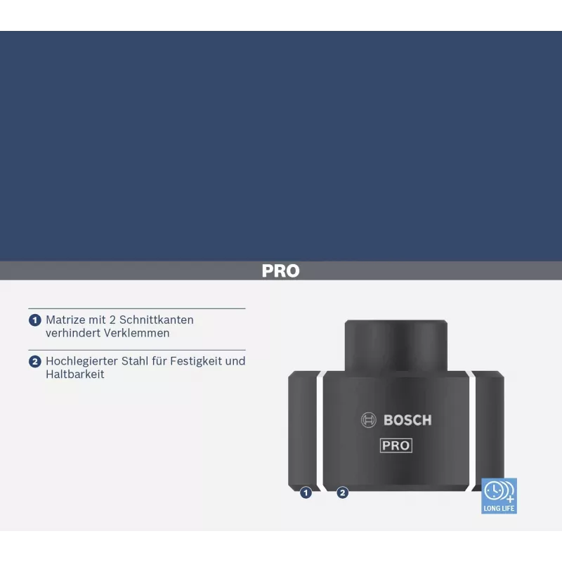 Bosch 2608001168 presavimo matrica vamzdiniams antgaliams ir jungtims, 240 mm², šešiakampis profilis