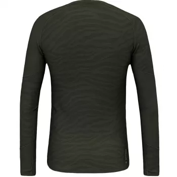 Salewa Cristallo Warm Long Sleeve Tee - Tamsiai alyvuogių