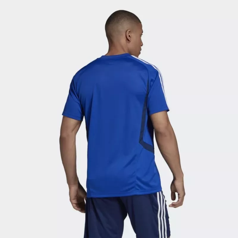 Adidas Tiro 19 treniruočių marškinėliai trumpomis rankovėmis poliesteris juodi/balti vyrams S