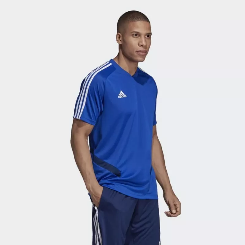 Adidas Tiro 19 treniruočių marškinėliai trumpomis rankovėmis poliesteris juodi/balti vyrams S