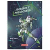 BRUNNEN ROBOT HEROES DIN A4 dokumentų segtuvas, tamsiai mėlynas su mėtų spalvos akcentais, 1041604421