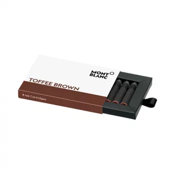 Montblanc Toffee Brown rašalo kapsulės fontanų plunksnoms, 8 vnt. (105189)