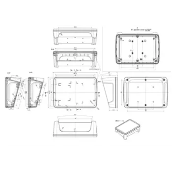 Bopla BoPad BOP 7.0 P-9016-SET ekrano korpusas 215 x 150 x 75,7 mm ABS baltas RAL 9016 35107076.HMT1