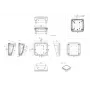 Bopla BoPad BOP 1212 P-9016-SET ekrano korpusas 122 x 118 x 57,60 mm ABS baltas (RAL 9016) 35112076.HMT1
