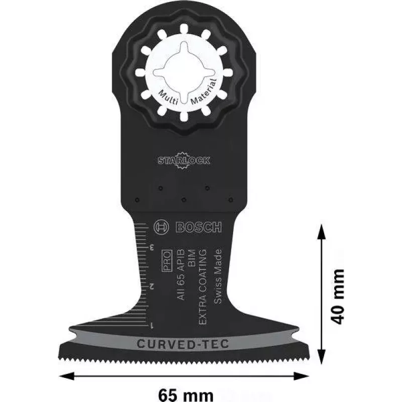 Bosch PRO AII 65 APIB įleidžiamojo pjovimo diskinis pjūklas 65x40mm medienai ir metalui, StarlockPlus/Max 2608669081