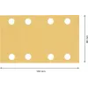 Bosch Accessories 2608901663 šlifavimo lapai orbitiniam šlifuokliui, grūdėtumas 120, 133 x 80 mm, 50 vnt.