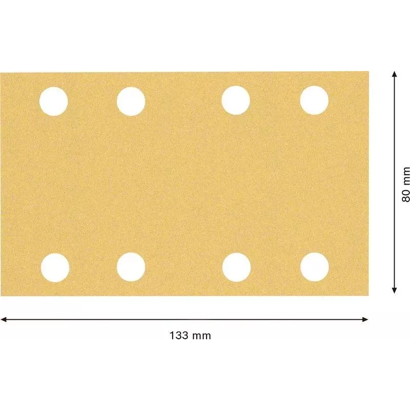 Bosch Accessories 2608901663 šlifavimo lapai orbitiniam šlifuokliui, grūdėtumas 120, 133 x 80 mm, 50 vnt.