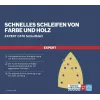 Bosch 2608901675 šlifavimo lapų rinkinys daugiafunkciam šlifuokliui, 10 vnt. mišraus grūdėtumo P60/P120/P180, 150 x 100 mm, su Velcro tvirtinimu