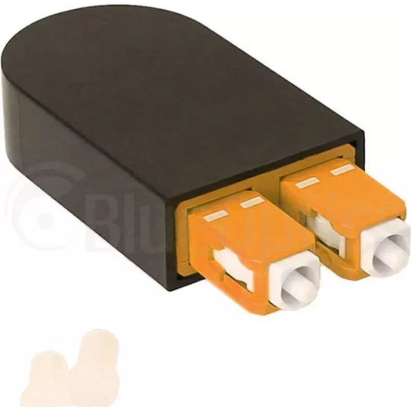 BLUELAN BlueOptics Šviesolaidinis Loopback Adapteris OM2 50/125µm Multimode SC/UPC Duplex Keraminis Ferulis -40°C iki +85°C (BOLBSCOM2)