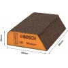 Bosch EXPERT M475 šlifavimo kempinė, K120 vidutinio grūdėtumo, aliuminio oksidas, šlapiam ir sausam šlifavimui, stačiakampė