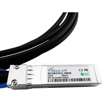 BlueLAN 980-9I48H-00C003 suderinamas QSFP28 į 4x SFP28 pasyvus varinis breakout DAC kabelis, 3m, 100G į 4x25G 980-9I48H-00C003-BL
