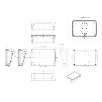 Bopla BoPad BOP 10.1 P-9016-SET ekrano korpusas 285 x 198 x 92,90 mm ABS baltas RAL 9016 35110176.HMT1