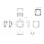 Bopla BoPad BOP 1212 P-9005-SET ekrano korpusas 122 x 118 x 57,6 mm ABS juodas RAL 9005 35112075.HMT1