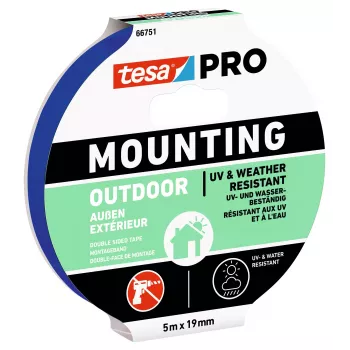 tesa Mounting PRO Outdoor 66751-00001-00 permatoma tvirtinimo juosta, 5 m x 19 mm, 1 ritinys