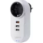 Sygonix SY-4512994 Schuko kištukinis adapteris su 2 USB įkrovimo prievadais, baltas
