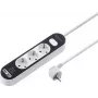 Sygonix SY-4538534 elektros ilgintuvas su jungikliu, 3 lizdų, baltas/juodas, Schuko, 1,5 m
