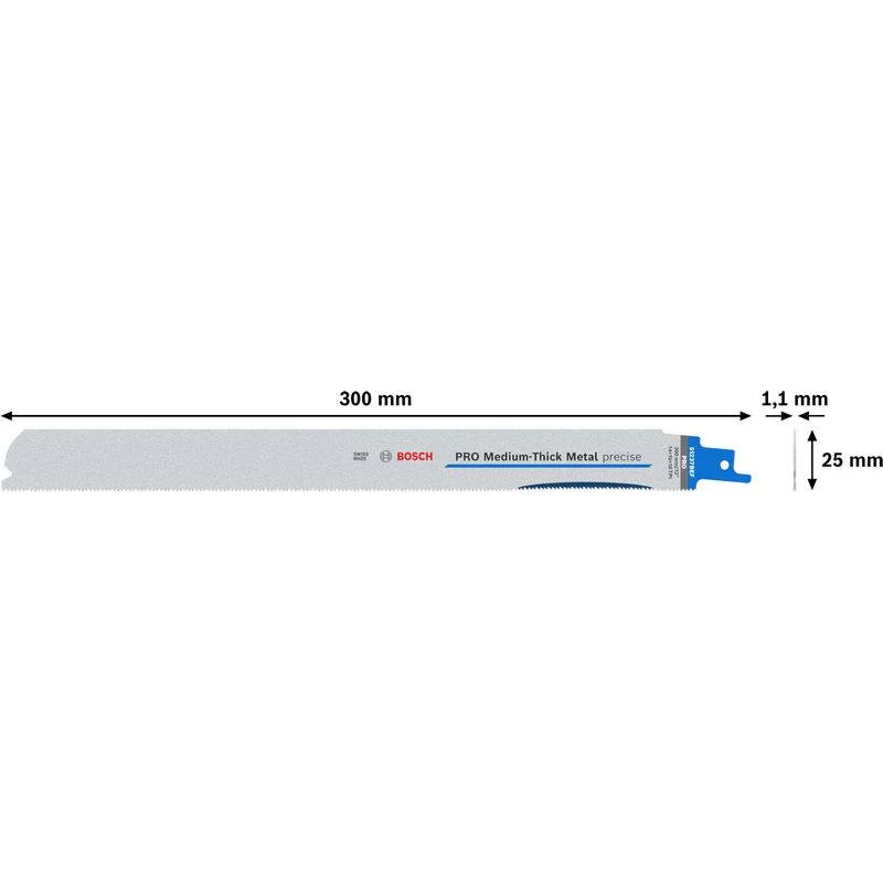 Bosch PRO Medium-Thick Metal precise S1237BEF pjūklo geležtė atbuliniam pjūklui, 300 mm, 5 vnt. 2608658996