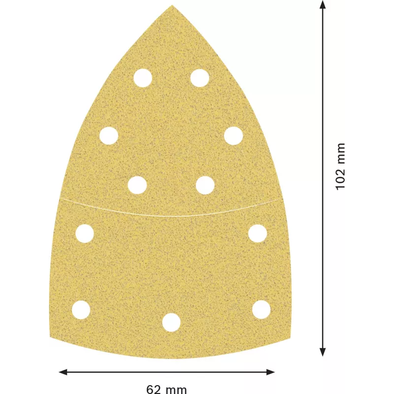 Bosch Accessories 2608901648 Šlifavimo popierius daugiafunkciam šlifuokliui, grūdėtumas 80, 93 mm x 102 mm, 50 lapai