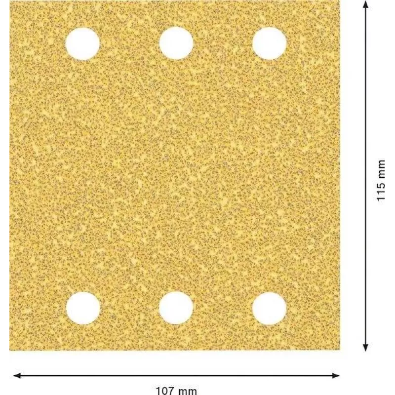 Bosch C470 Best for Wood and Paint šlifavimo lapeliai ekscentriniam šlifuokliui, grūdėtumas 40, 107 x 115 mm, 50 vnt. 2608901654