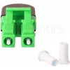 BLUELAN BlueOptics Šviesolaidinis Loopback Adapteris OM5 50/125µm Multimode LC/UPC Duplex, Laimo Žalios Spalvos, Keraminis Ferulis, -40°C iki +85°C (BOLBLCOM5)