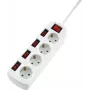 Sygonix SY-4535068 Schuko lizdo adapteris su jungikliu, baltas, 16 A, 3680 W, apsauga nuo vaikų