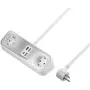 Sygonix SY-4538256 2 lizdų Schuko elektros prailgintuvas, baltas, 1,5 m kabelis