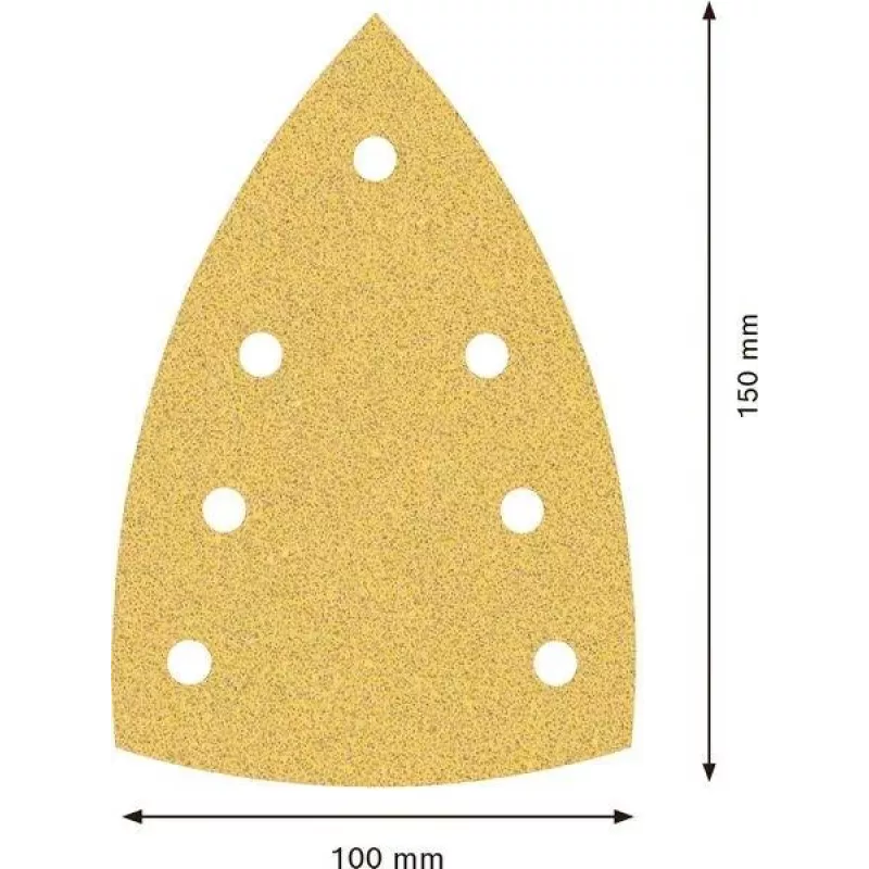 Bosch Accessories 2608901641 šlifavimo lapeliai daugiafunkciam šlifuokliui, grūdėtumas 60, 150 x 100 mm, 50 vnt. paketas