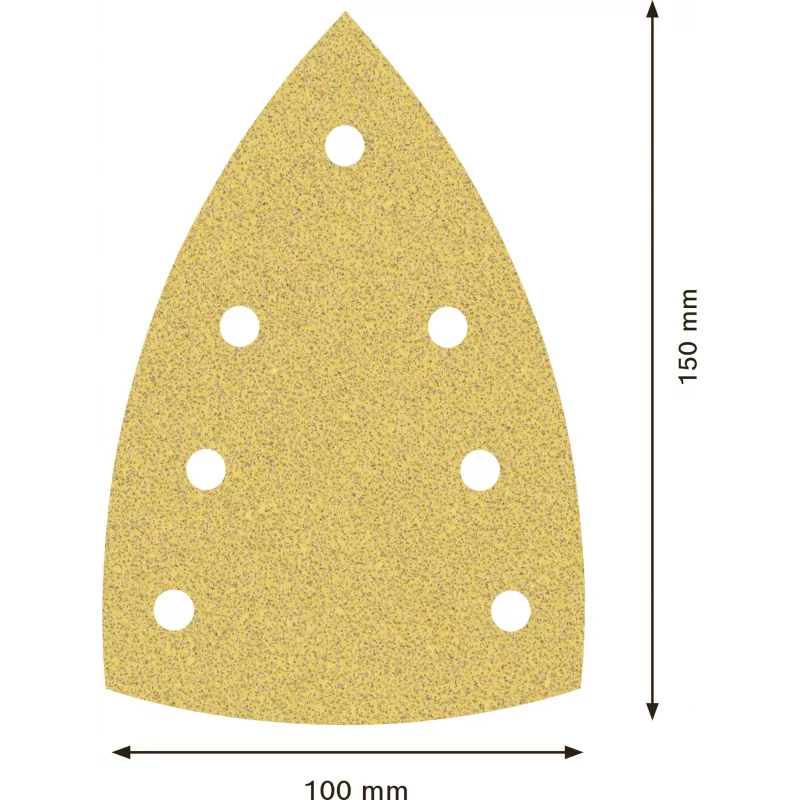 Bosch Accessories 2608901641 šlifavimo lapeliai daugiafunkciam šlifuokliui, grūdėtumas 60, 150 x 100 mm, 50 vnt. paketas