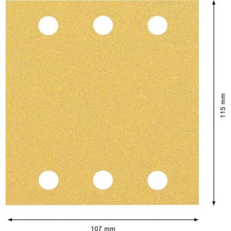 Bosch C470 Best for Wood and Paint šlifavimo lapeliai, 80 grūdėtumo, 107 x 115 mm, 50 vnt. 2608901656