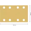 Bosch 2608901664 šlifavimo lapeliai orbitiniams šlifuokliams, grūdėtumas P180, 133 x 80 mm, 50 vnt.