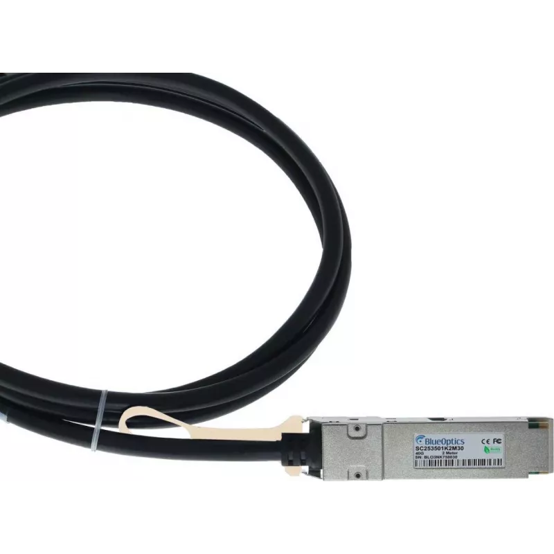 BlueLAN 40GBASE-CR4 QSFP į 4x 10GBASE-CR SFP+ pasyvus tiesioginio prijungimo išskaidymo kabelis, 2 m, AWG30, suderinamas su Centec CAB-Q-S-1M-CT-BL
