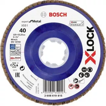 Bosch Accessories 2608619815 Expert for Metal X-LOCK pjovimo diskas 125 mm x 1,0 mm x 22,23 mm