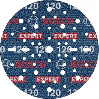 Bosch Expert M480 šlifavimo diskas 150 mm P120 8+8+1 kiaurymės, Hook and Loop 2608902459