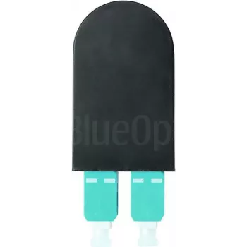 BLUELAN BlueOptics Šviesolaidinis Loopback Adapteris OM3 50/125µm Multimode SC/UPC Duplex, Aqua/Turquoise, Keraminis Ferulis, -40°C iki +85°C (BOLBSCOM3)