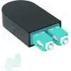 BLUELAN BlueOptics Šviesolaidinis Loopback Adapteris OM3 50/125µm Multimode SC/UPC Duplex, Aqua/Turquoise, Keraminis Ferulis, -40°C iki +85°C (BOLBSCOM3)