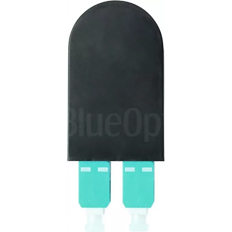 BLUELAN BlueOptics Šviesolaidinis Loopback Adapteris OM3 50/125µm Multimode SC/UPC Duplex, Aqua/Turquoise, Keraminis Ferulis, -40°C iki +85°C (BOLBSCOM3)