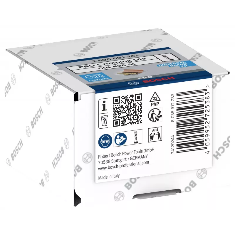 Bosch 2608001142 presavimo matrica vamzdiniams kabelių antgaliams ir jungtims, 150 mm², šešiakampis presavimas, skirtas GKC 18V-16 Professional