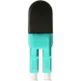 BLUELAN BlueOptics OM3 LC/UPC duplex daugiamodis šviesolaidžio loopback adapteris, akvamarino spalvos, keraminis ferulis, -40°C iki +85°C BOLBLCOM3