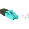 BLUELAN BlueOptics OM3 LC/UPC duplex daugiamodis šviesolaidžio loopback adapteris, akvamarino spalvos, keraminis ferulis, -40°C iki +85°C BOLBLCOM3