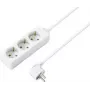 SYGONIX SY-4890980 6 vietų Schuko maitinimo juosta, balta, 1,5 m kabelis, be jungiklio, su vaikų apsauga