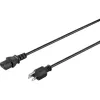 Sygonix SY-5042736 šaltojo prietaiso maitinimo kabelis CEE 7/7 į IEC C13 2 m juodas