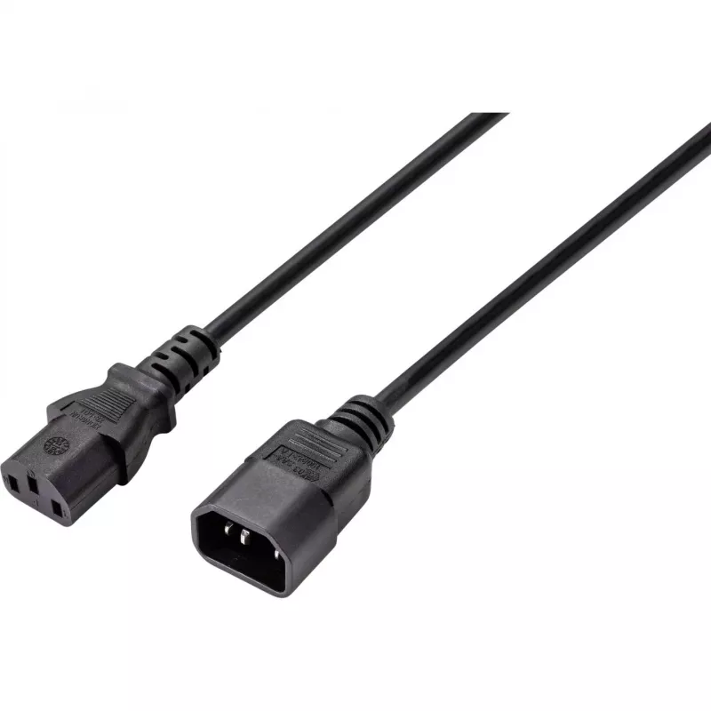 Sygonix SY-5044234 šaltosios technikos prailginimo kabelis, C14 į C13, 3,5 m, juodas