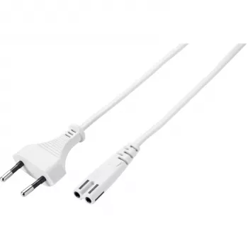 Sygonix SY-5044236 baltas maitinimo kabelis 3m Schuko į IEC C13